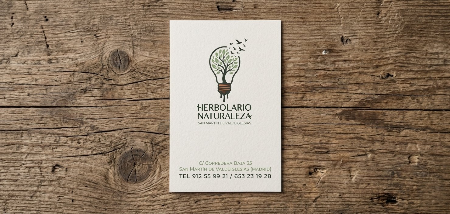 Tarjeta de visita de Herbolario Naturaleza
